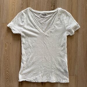 J.Crew V-Neck White Short Sleeve Tee Shirt